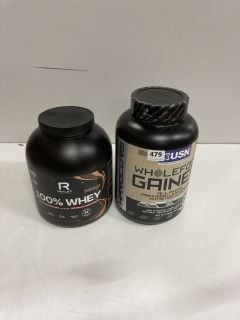 2 X ITEMS TO INC USN WHOLEFOOD GRAINER ALL IN ONE PRECISION LEAN GAINER VANILLA FLAVOUR 2KG - BEST BEFORE 27/10/24