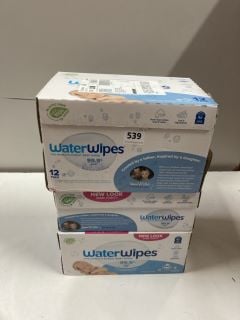 3 X BOXES OF WATER WIPES