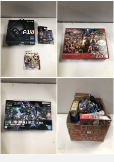 BOX OF ITEMS TO INC FALCON CHRISTMAS PUZZLE