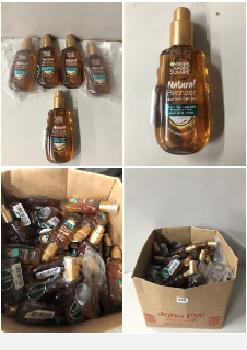 BOX OF ITEMS TO INC NATURAL BRONZER SELF TAN DRY OIL