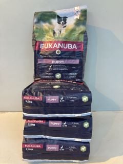 4 X EUKANUBA PREMIUM DRY PUPPY FOOD BB: 27/07/25