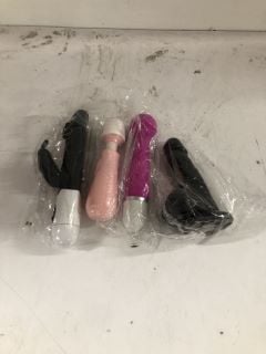 BOX OF ADULT SEX TOYS TO INCLUDE VIBRATOR (18+ ID REQUIRED)