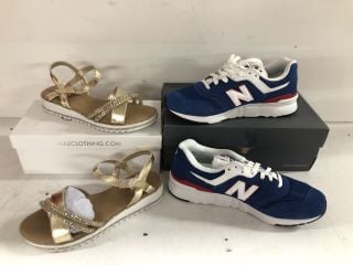 2 X ITEMS TO INCLUDE NEW BALANCE 997H BLUE TRAINERS IN UK SIZE 7.5