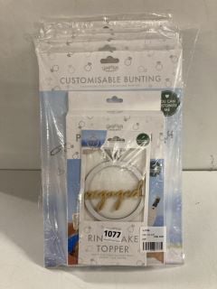 QTY OF ITEMS TO INCLUDE RING CAKE TOPPER