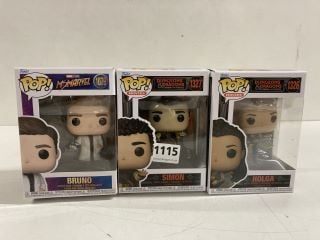 3 X VARIOUS POP FIGURES