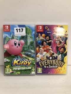 2 X NINTENDO SWITCH GAMES TO INCLUDE KIRBY AND THE FORGOTTEN LAND