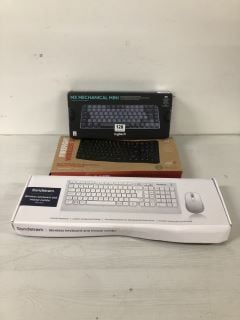 3 X KEYBOARDS TO INCLUDE LOGITECH MX MECHANICAL MINI KEYBOARD