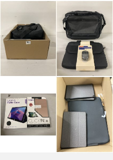 BOX OF ITEMS TO INCLUDE LENOVO FOLIO CASE