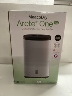 MEACO DRY ARETE ON DEHUMIDIFIER AND AIR PURIFIER 20L