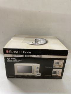 RUSSELL HOBBS RETRO COMPACT VINTAGE CREAM MANUAL MICROWAVE