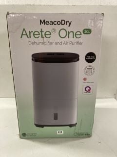 MEACO DRY ARETE ONE DEHUMIDIFIER AND IR PURIFIER