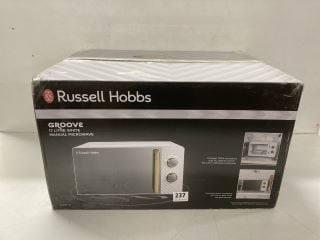 RUSSELL HOBBS GROOVE 17 LITRE WHITE MANUAL MICROWAVE