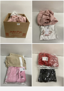 BOX OF PREMIUM CLOTHING IN VARIOUS COLOURS AND SIZES