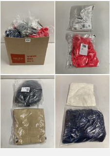 BOX OF PREMIUM CLOTHING IN VARIOUS COLOURS AND SIZES