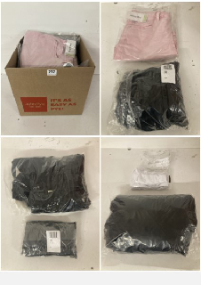 BOX OF PREMIUM CLOTHING IN VARIOUS COLOURS AND SIZES