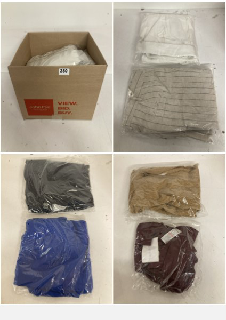 BOX OF PREMIUM CLOTHING IN VARIOUS COLOURS AND SIZES