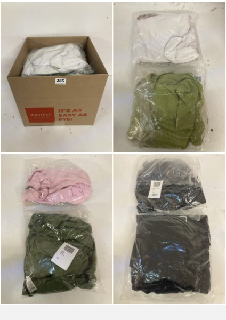 BOX OF PREMIUM CLOTHING IN VARIOUS COLOURS AND SIZES