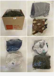 BOX OF PREMIUM CLOTHING IN VARIOUS COLOURS AND SIZES