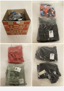 BOX OF PREMIUM CLOTHING IN VARIOUS COLOURS AND SIZES