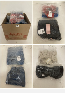 BOX OF PREMIUM CLOTHING IN VARIOUS COLOURS AND SIZES