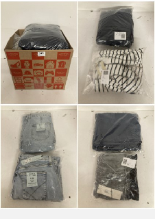 BOX OF PREMIUM CLOTHING IN VARIOUS COLOURS AND SIZES