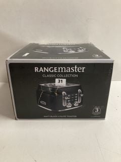 RANGEMASTER MATT BLACK 4 SLICE TOASTER