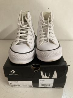 CONVERSE HIGH TOP TRAINERS IN WHITE SIZE UK 5