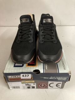 SKECHERS RELAXED FIT MEMORY FOAM SHOES IN BLACK SIZE UK 5