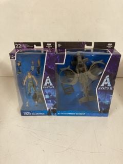 2 X AVATAR MODEL FIGURES - TO INCLUDE COLONEL MILES QUARITCH & AT-99 SCORPION GUNSHIP