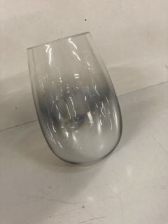 2 X GLASS VASES IN SILVER