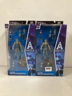 2 X AVATAR COLONEL MILES QUARITCH ACTION FIGURES