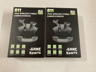 2 X G11 TRUE WIRELESS STEREO GAMING EARBUDS