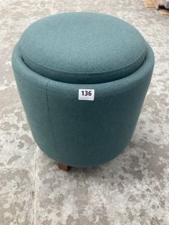 JOHN LEWIS PIP FOOTSTOOL WITH STORAGE IN VERDE GREEN