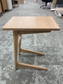 JOHN LEWIS NOTCH LAPTOP TABLE IN OAK