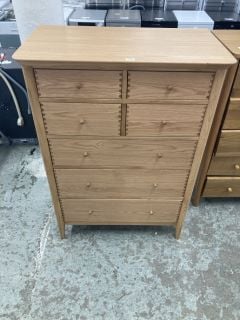 JOHN LEWIS ESSENCE SEVEN-DRAWER CHEST IN OAK RRP £799