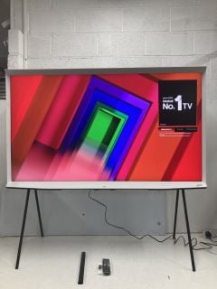 SAMSUNG 65" THE SERIF QLED TV MODEL QE65LS01DAU RRP £1,599 (WITH REMOTE, WITH SMART REMOTE, WITH STAND, WITH BOX) (CASE DAMAGE)