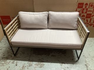 JOHN LEWIS VEGA TWO-SEATER GARDEN SOFA WITH CUSHIONS RRP £448