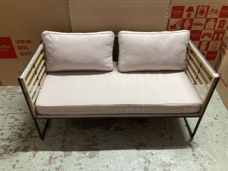 JOHN LEWIS VEGA TWO-SEATER GARDEN SOFA WITH CUSHIONS RRP £448