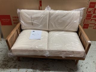 JOHN LEWIS FRANKLIN TWO-SEATER GARDEN SOFA WITH CUSHIONS RRP £599