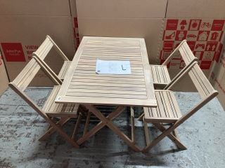 JOHN LEWIS ANYDAY FOUR-SEATER FOLDABLE GARDEN DINING TABLE AND CHAIRS SET RRP £279