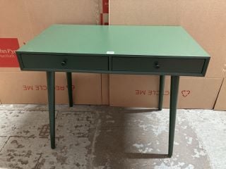 JOHN LEWIS ANYDAY SPINDLE TWO-DRAWER DESK IN GREEN RRP £199