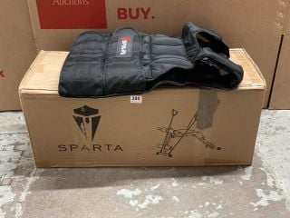 SPARTA FITNESS WEIGHT BENCH AND WEIGHTED JACKET