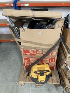 PALLET OF ITEMS TO INCLUDE A DEWALT VACUUM