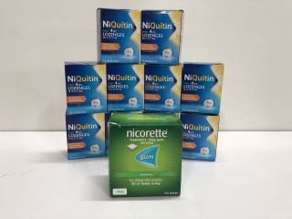 BOX OF HOMEWARES TO INCLUDE NICORETTE GUM