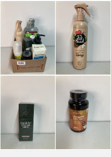 BOX OF HEALTHCARE ITEMS TO INCLUDE CHILDS FARM HAIR DETANGLER