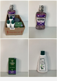 BOX OF HEALTHCARE ITEMS TO INCLUDE SELSUN DANDRUFF SHAMPOO