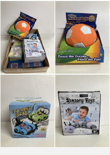 TOYS AND GAMES TO INCLUDE A KICKER BALL