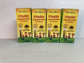 4 X HERBION VITALITY SUPPLEMENTS FOR CHILDREN