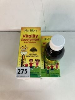 4 X HERBION VITALITY SUPPLEMENTS FOR CHILDREN