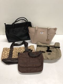 4 X BAGS TO INC MICHAEL KORS HAND BAG AND LEOPARD PRINT PURSE